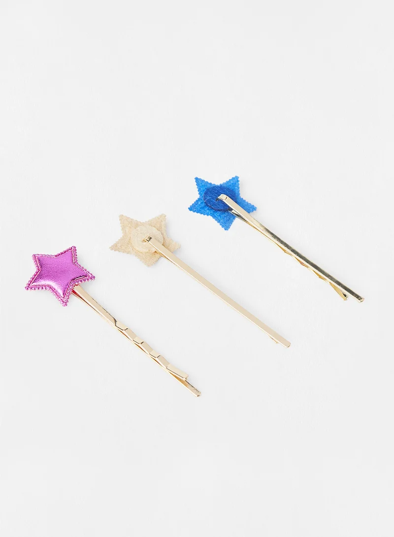MANGO Star Hair Clip (Pack of 3) Gold