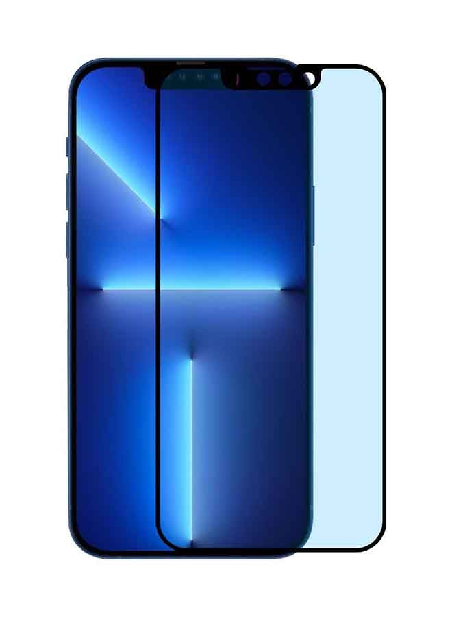 بايكرون واقي شاشة مضاد للبكتيريا من الحافة إلى الحافة مع أداة تطبيق لهاتف آيفون 13 برو ماكس شفاف - Image 1