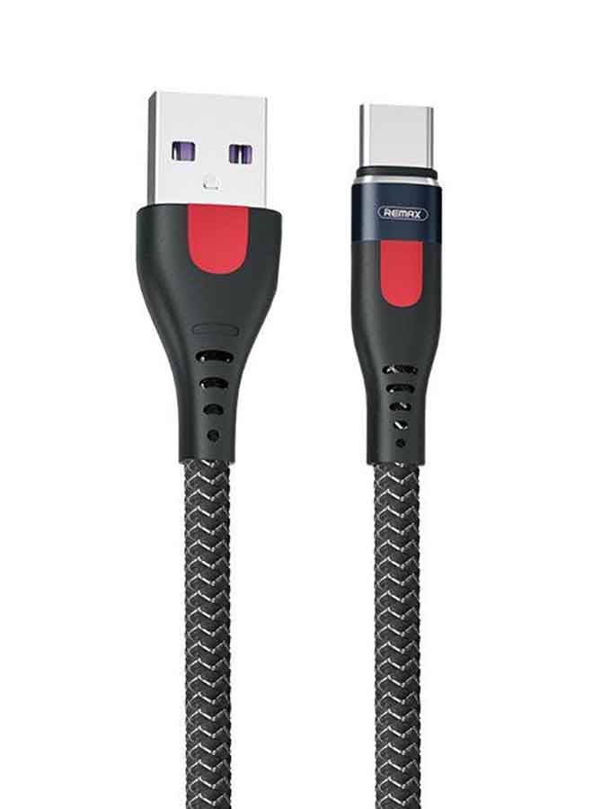 ريماكس كابل شحن سريع من Type-C إلى USB أسود.  - Image 1