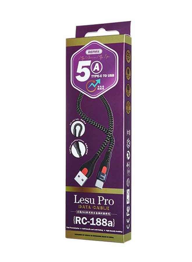 ريماكس كابل شحن سريع من Type-C إلى USB أسود.  - Image 3