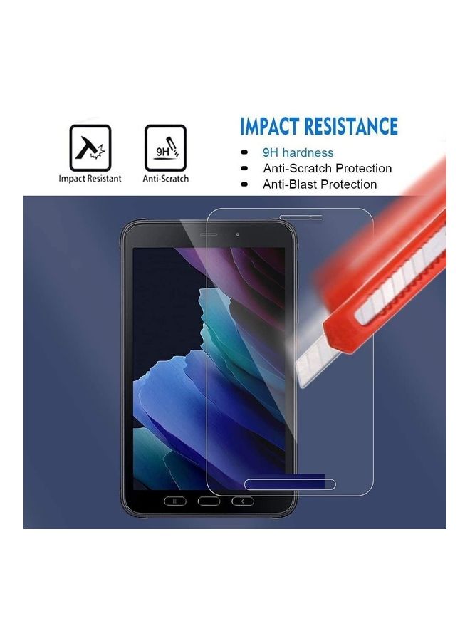 موز لاصقة حماية من الزجاج المقوى عالية الوضوح بصلابة 9H مضادة للفقاعات لجهاز سامسونج تاب اكتيف 3 8.0( 570/T575/T577) - Image 2