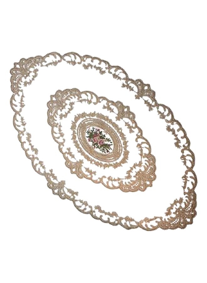 Handsomegift Lace Oval Placemat Multicolour 45x70cm - Image 1