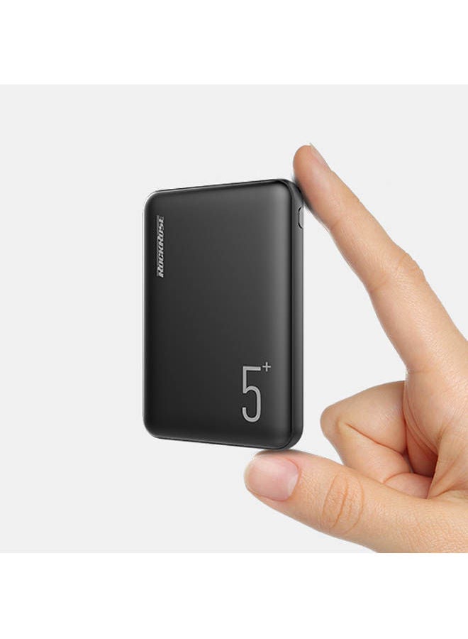ROCKROSE 5000.0 mAh Portable Compact Power Bank Black - Image 2
