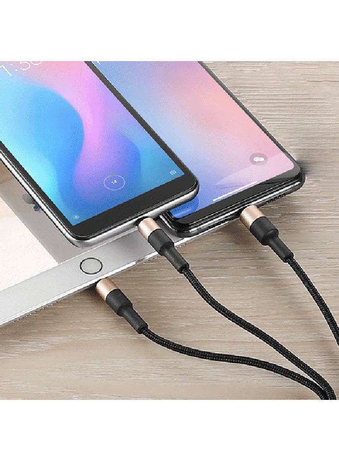 روكروز 3A Max 3-In-1 Nylon Braided Charge-Only Cable Black  - Image 2