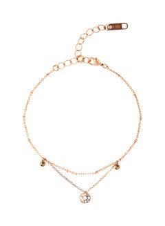 Cute Beads Anklet Rose Gold