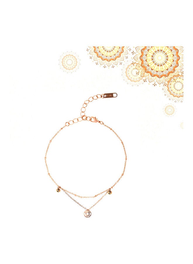 AIWANTO - Cute Beads Anklet Rose Gold - Image 1