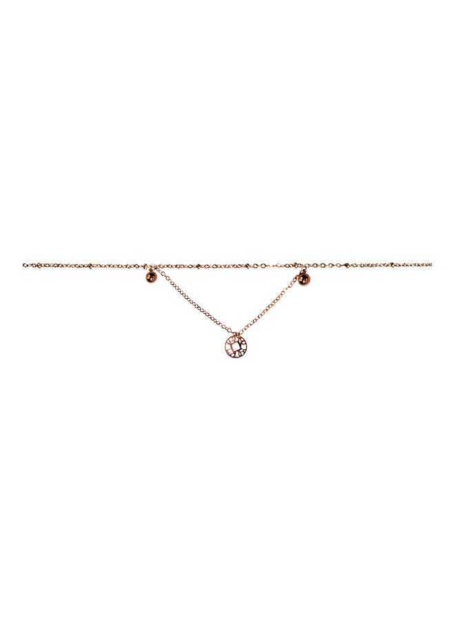 AIWANTO - Cute Beads Anklet Rose Gold - Image 1