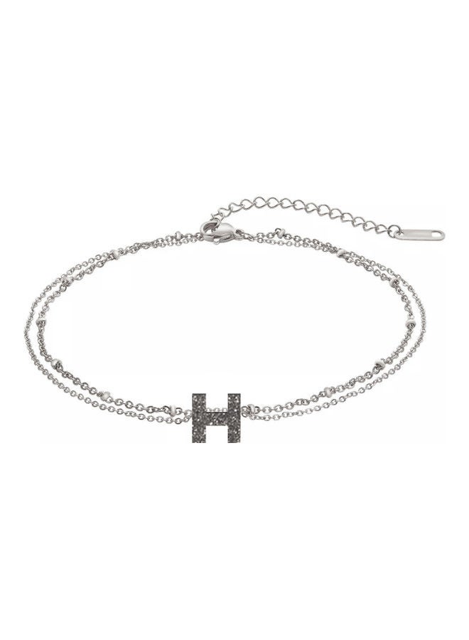 AIWANTO - Letter H Anklet Silver - Image 1