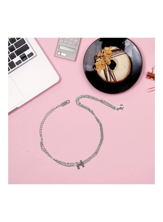AIWANTO - Letter H Anklet Silver - Image 1