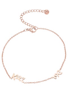 Letter K Anklet Rose Gold
