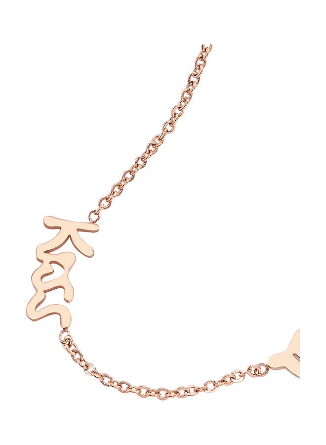 AIWANTO - Letter K Anklet Rose Gold - Image 1