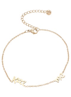 Letter K Anklet Gold