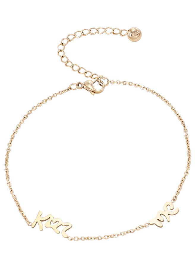 AIWANTO - Letter K Anklet Gold - Image 1