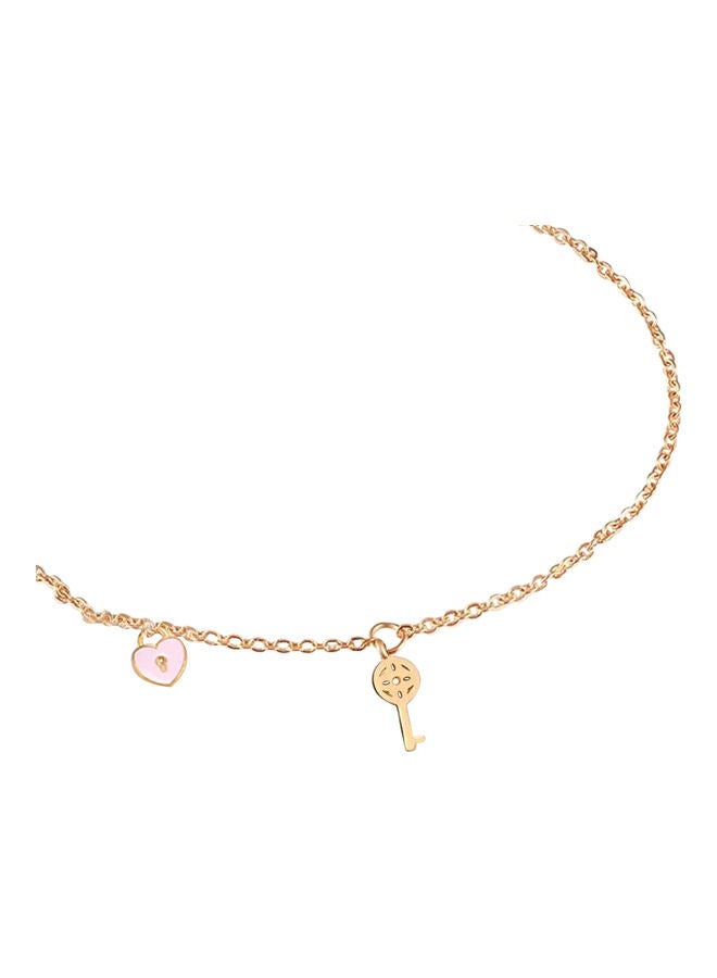 AIWANTO - Heart Key Anklet Gold - Image 1