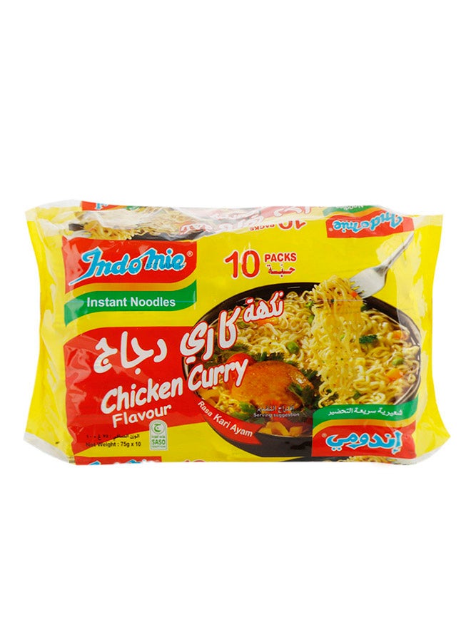 Indomie - Instant Noodles, Chicken Curry Flavor, 75 g × 10 Pieces Pack of 10 - Image 1