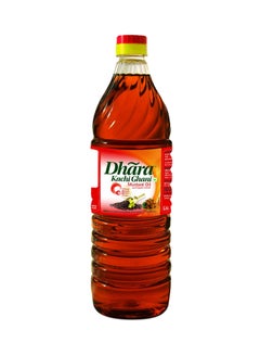 Dhara Kachi Ghani Musturd Oil 1Liters  - Image 1