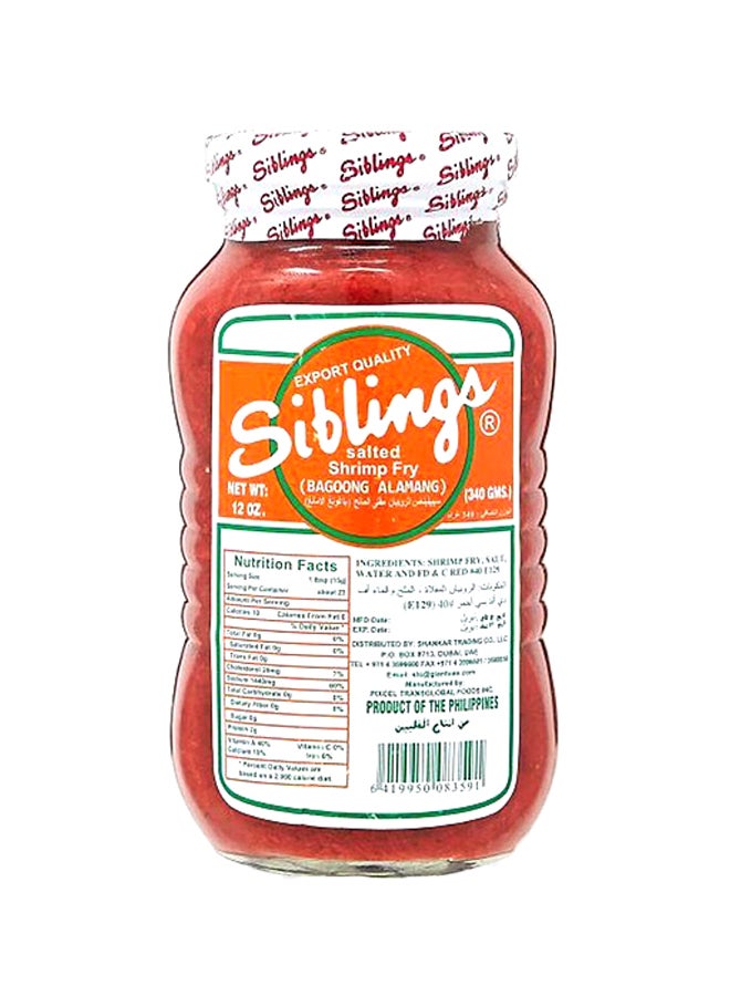 Siblings Salted Shrimp Fry - Bagoong Alamang 340grams - Image 1