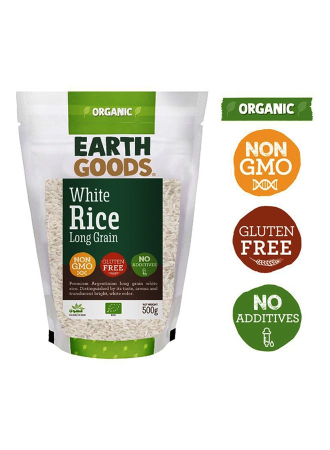 Earth Goods - Organic No Additives Gluten-Free Long Grain White Rice 500grams - Image 1