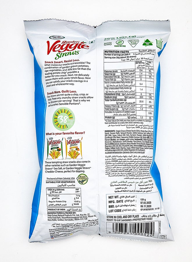 Sensible Portions - Garden Veggie Straws Zesty Ranch Chips 120grams - Image 1