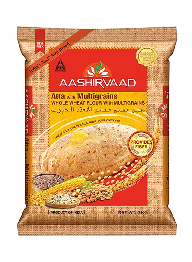 Aashirvaad Whole Wheat Atta With Multigrains 2kg - Image 1