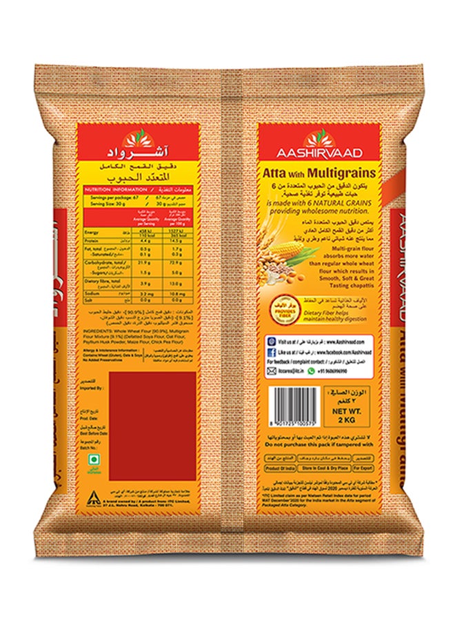 Aashirvaad Whole Wheat Atta With Multigrains 2kg - Image 2