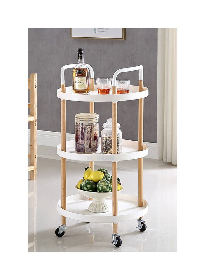 Generic 3-Tier Rolling Shelves Cart Organizer White  - Image 1