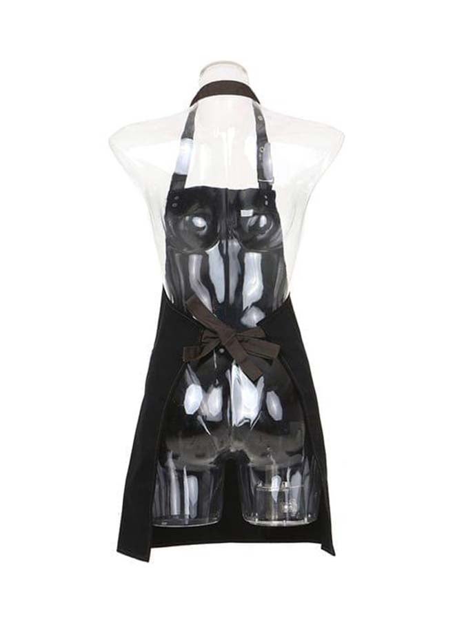 Professional Salon Barber Hairdresser Apron Gown Black/Brown - Image 2