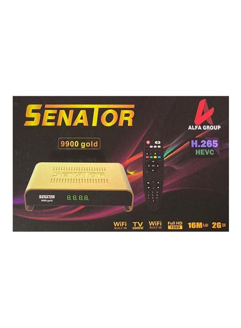 Satellite Receiver With Remote Blutooth + Wifi + External Lan 9900-Gold Gold