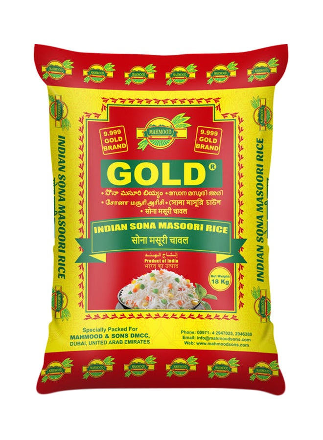 Gold - Indian Sona Masoori Rice 18kg - Image 1