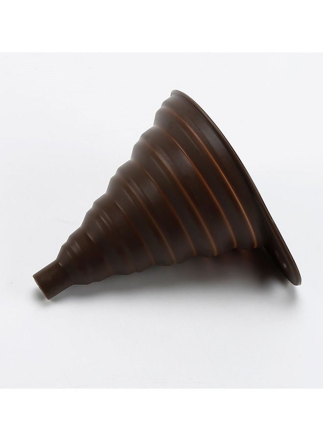Penguen Silicone Foldable Funnel Brown 11x8.7x2.2cm