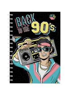 LOWHA Spiral Notebook For School Or Business Note Taking With 60 Sheets  Back To The 90s Multicolour  - Image 1
