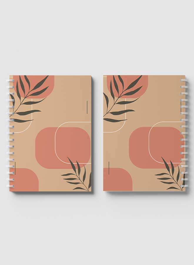 LOWHA - Spiral Notebook For School Or Business Note Taking With 60 Sheets Minimal Boho Style Nb Multicolour - Image 1