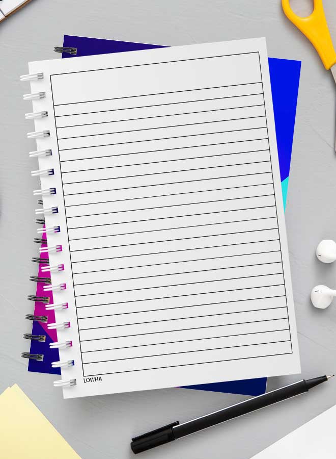 LOWHA Spiral Notebook For School Or Business Note Taking With 60 Sheets Gradient Nb Cover Multicolour - Image 3