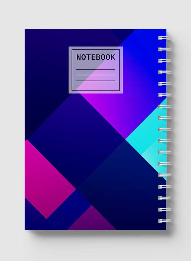 LOWHA Spiral Notebook For School Or Business Note Taking With 60 Sheets Gradient Nb Cover Multicolour - Image 5