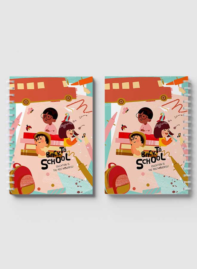 LOWHA Spiral Notebook For School Or Business Note Taking With 60 Sheets Multicolour - Image 4