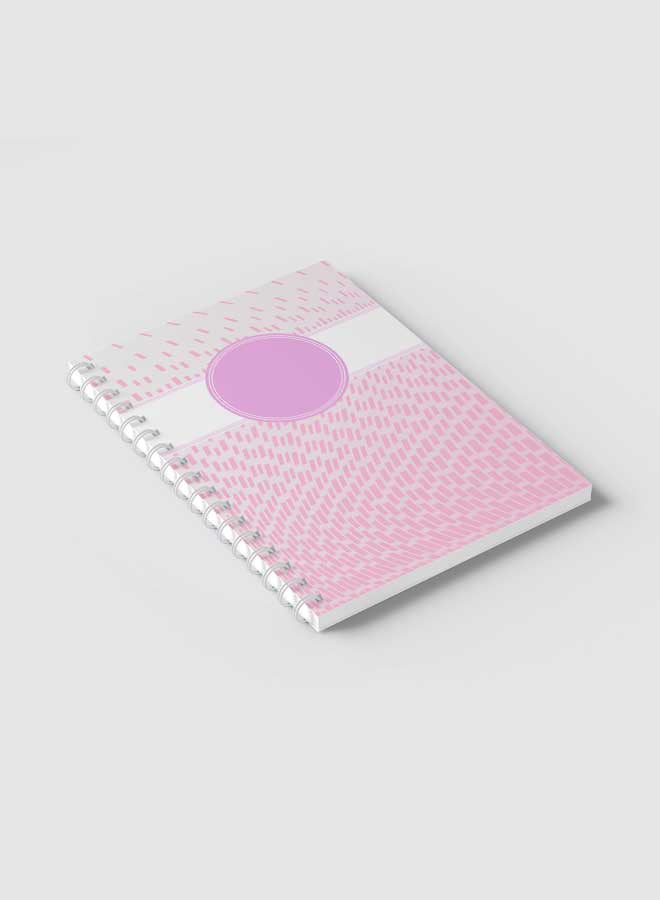 LOWHA Spiral Notebook For School Or Business Note Taking with 60 Sheets Abstract Pink And White Cube Multicolour  - Image 2