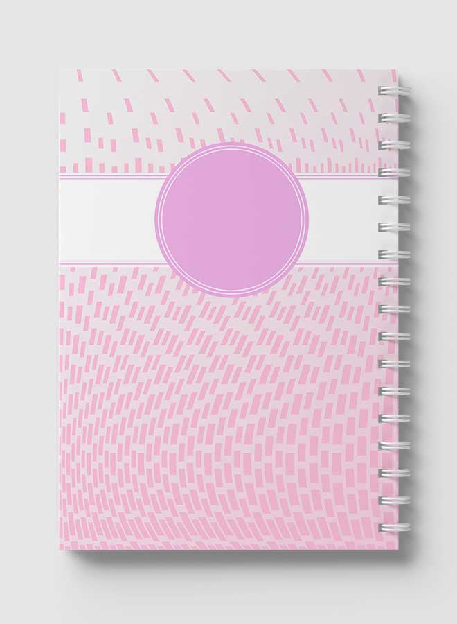 LOWHA Spiral Notebook For School Or Business Note Taking with 60 Sheets Abstract Pink And White Cube Multicolour  - Image 5