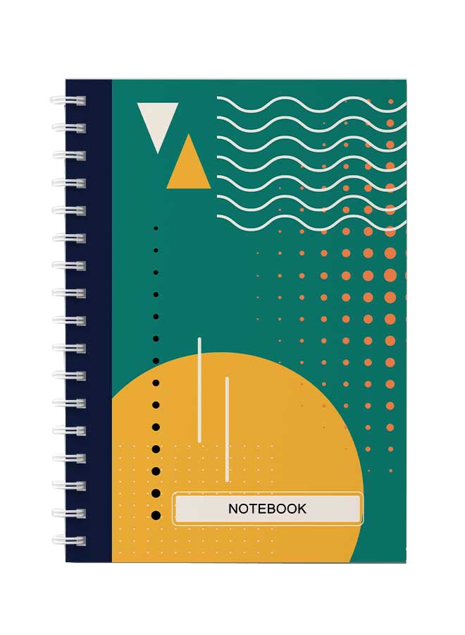 LOWHA Spiral Notebook For School Or Business Note Taking with 60 Sheets Abstract Geometric Design Multicolour - Image 1