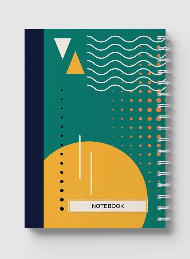 LOWHA Spiral Notebook For School Or Business Note Taking with 60 Sheets Abstract Geometric Design Multicolour - Image 5