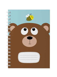 LOWHA Spiral Notebook For School Or Business Note Taking with 60 Sheets Cartoon Bear And Bee Multicolour  - Image 1