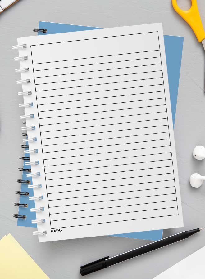 LOWHA Spiral Notebook For School Or Business Note Taking with 60 Sheets Pomegranates Branches Drawing Multicolour - Image 3