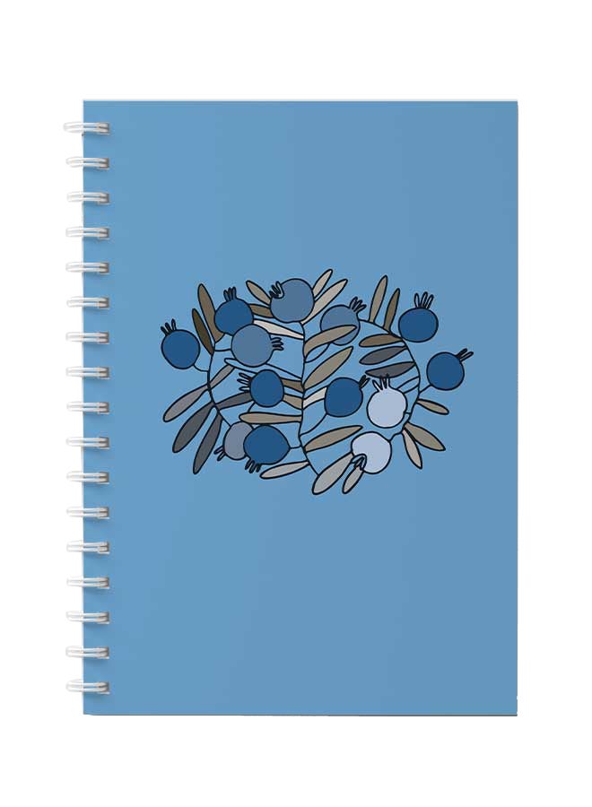 LOWHA Spiral Notebook For School Or Business Note Taking with 60 Sheets Pomegranates Branches Drawing Multicolour - Image 1