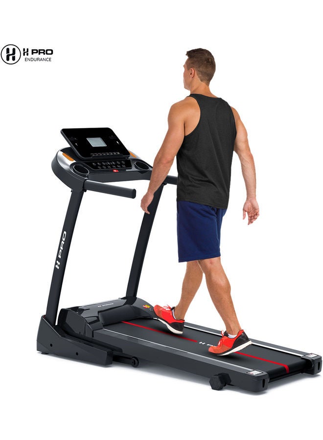 H PRO HM-798 Portable Smart Treadmill| 3.5 HP Peak Foldable Motorized Walking & Running Machine for Home Use| With Easy Assembly & LED Screen 160x59x160cm - Image 1