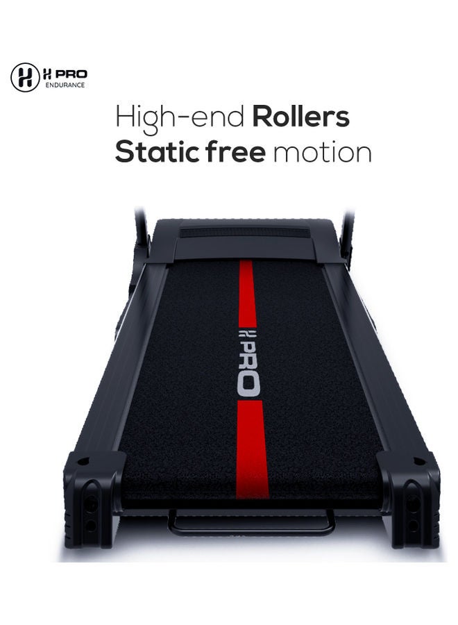 H PRO HM-798 Portable Smart Treadmill| 3.5 HP Peak Foldable Motorized Walking & Running Machine for Home Use| With Easy Assembly & LED Screen 160x59x160cm - Image 4