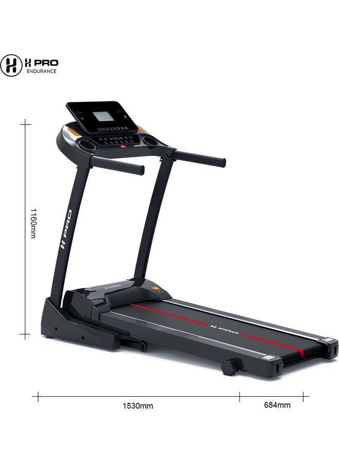 H PRO HM-798 Portable Smart Treadmill| 3.5 HP Peak Foldable Motorized Walking & Running Machine for Home Use| With Easy Assembly & LED Screen 160x59x160cm - Image 5