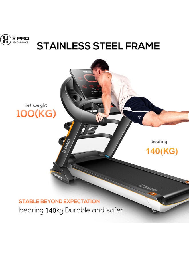 H PRO H PRO HM-801 Portable Automatic Treadmill with Power Incline| 6 HP Peak Foldable Motorized Walking & Running Machine for Home Use| 12 Pre-set Programs, Charcoal/Black 180x86x145cm  - Image 2