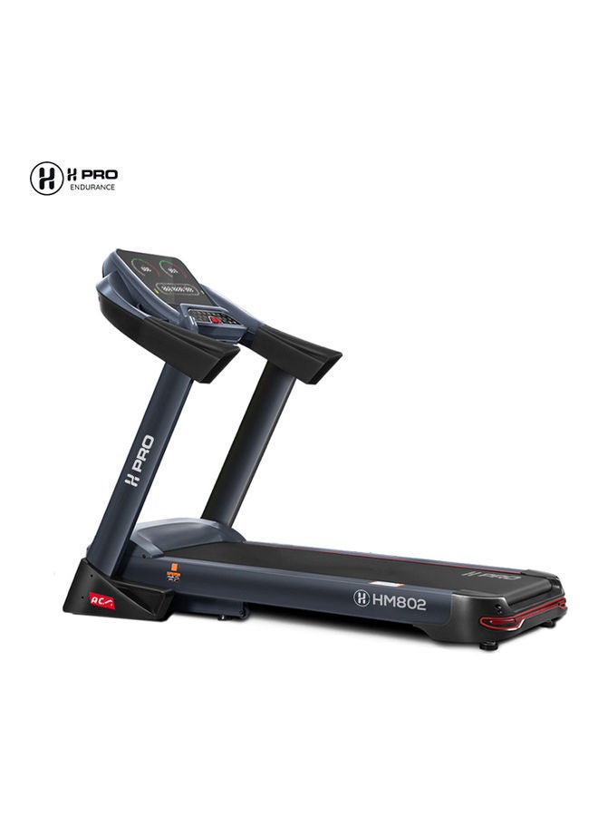 H PRO - H PRO HM-802 Portable Automatic Treadmill with Power Incline| 7 HP Peak Foldable Motorized Walking & Running Machine for Home Use| 12 Pre-set Programs, Charcoal/Black 222x149x91cm - Image 1