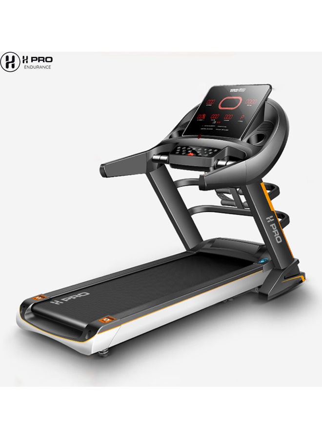 H PRO H PRO HM-801 Portable Automatic Treadmill with Power Incline| 6 HP Peak Foldable Motorized Walking & Running Machine for Home Use| 12 Pre-set Programs, Charcoal/Black 180x86x145cm  - Image 1