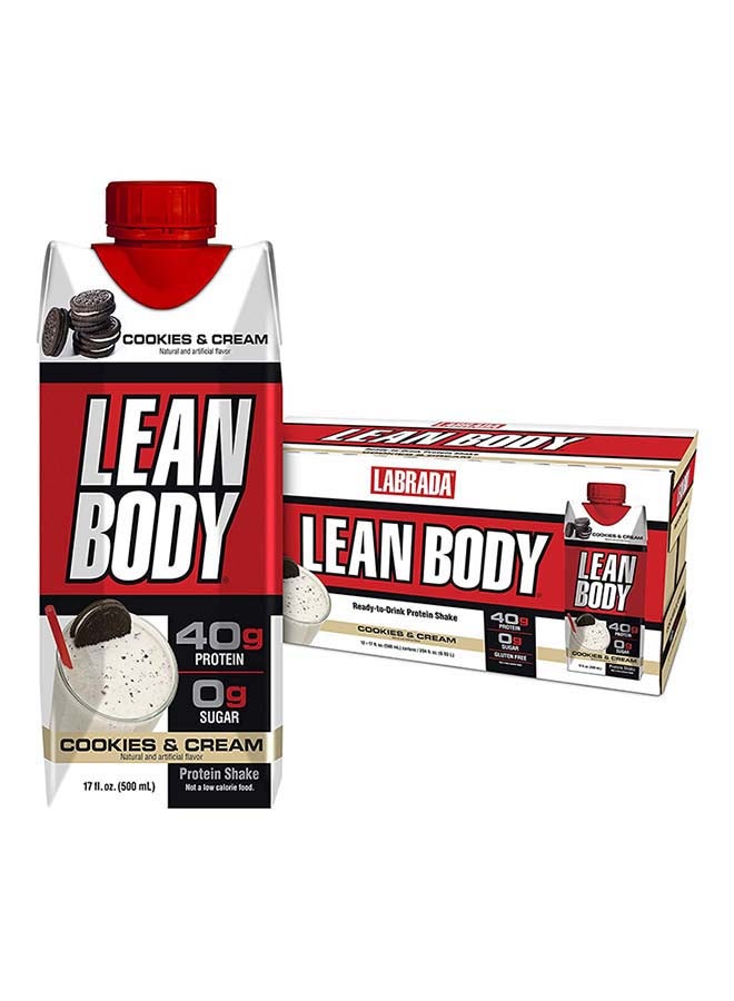 LABRADA Lean Body Ready To Drink  Protein Shake-Cookies And Cream - Image 1