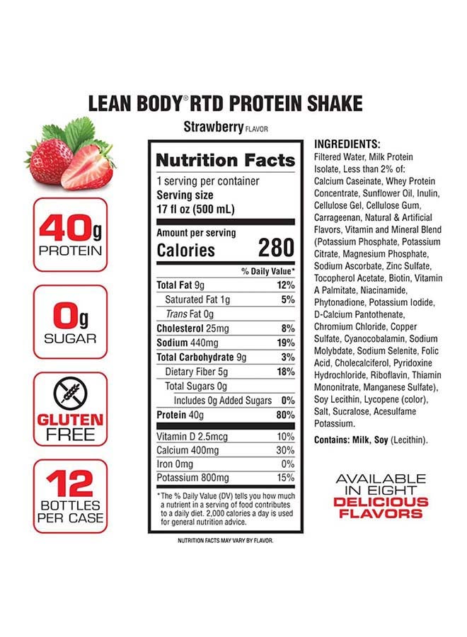 12-Piece Lean Body Ready To Drink Protein Shake-Strawberry - v1640150983/N21188339A_5